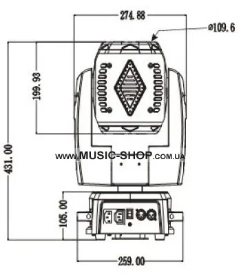 Світлодіодна LED голова - New Light YR-680E-II beam
