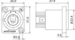 Роз'єм - Roxtone RAC3MPI-WP