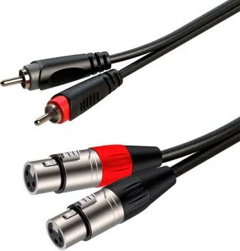 Готовый аудиокабель Roxtone RACC170L2, 2х1x0.14 кв. мм, вн. диаметр 4x8 мм, 2 м