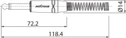 Разъем  - Roxtone RJ2PP-NN Jack 6,3 mono