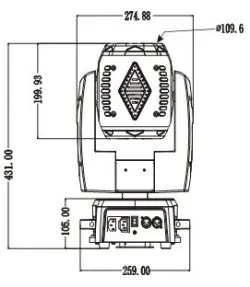 Світлодіодна LED голова - New Light YR-680E-II beam